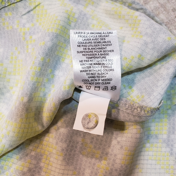 NWT Rachel Zoe Snake Skin Print Yellow and Grey Blouse Top Size XL - Picture 8 of 8